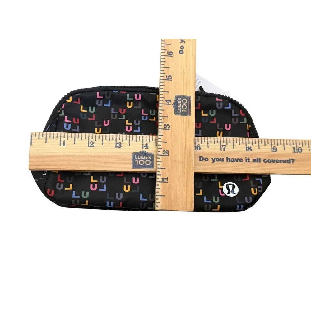 Lululemon Everywhere Belt Bag 1L Multicolor Logo Print Black LU9B48S NWT